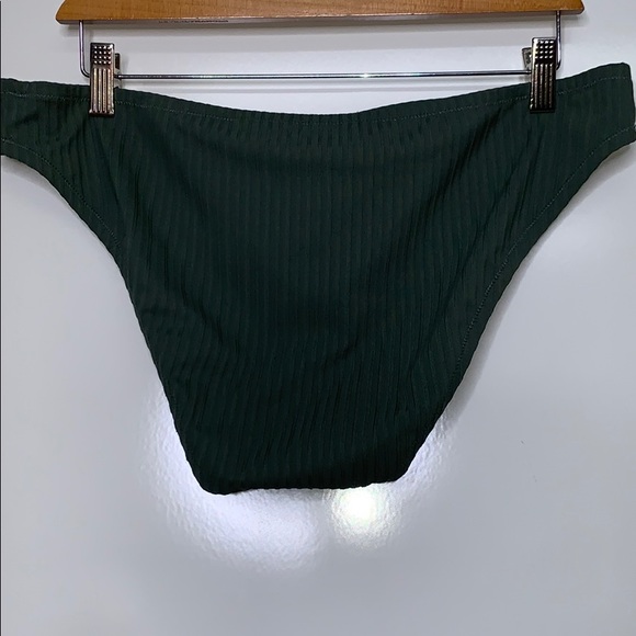 NWOT SHADE & SHORE Olive Hipster Ribbed Bikini - Picture 5 of 9